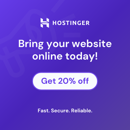 Hostinger web hosting 20% off